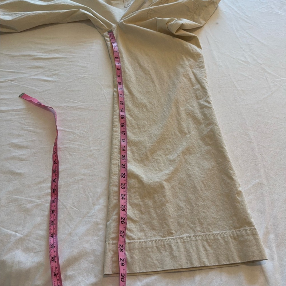 J.Crew Factory Women's Lizzie high-rise patch-pocket wide-leg pant Natural 31 - Picture 10 of 13
